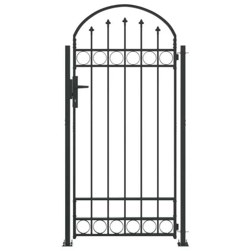 102x200cm - Graues Stahlgartentor - Robust & Langlebig - Ideal für Hinterhof, Garten, Rasen, Bauernhof, Wege - Stahltor