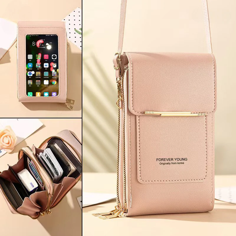 New touch screen phone bag fashion ladies crossbody mini convenient travel small wallet