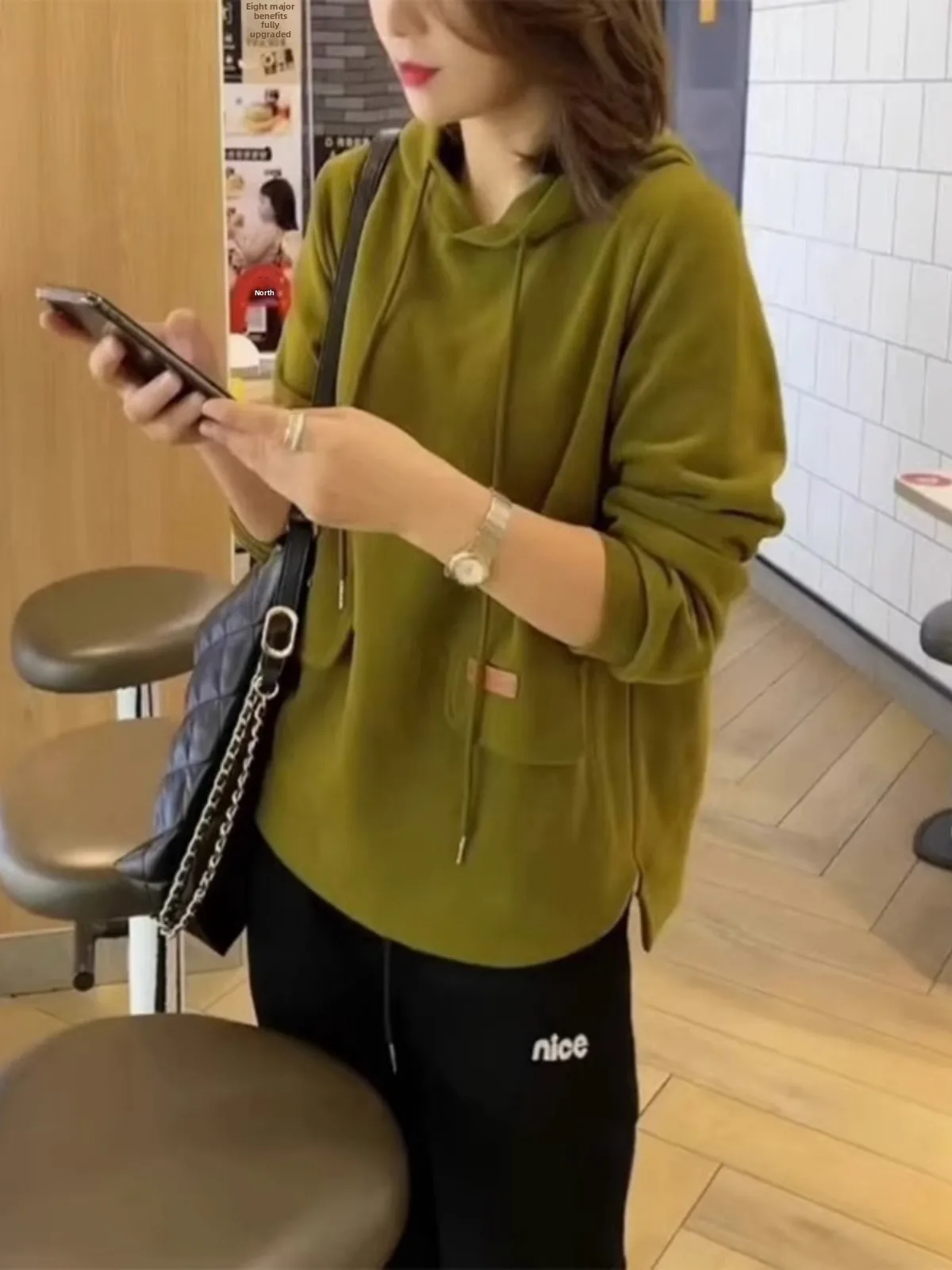 

Faionable повседневная толстовка с капюшоном на подкладке Thi Long Sve, женская универсальная свободная одежда, осенне-зимняя одежда