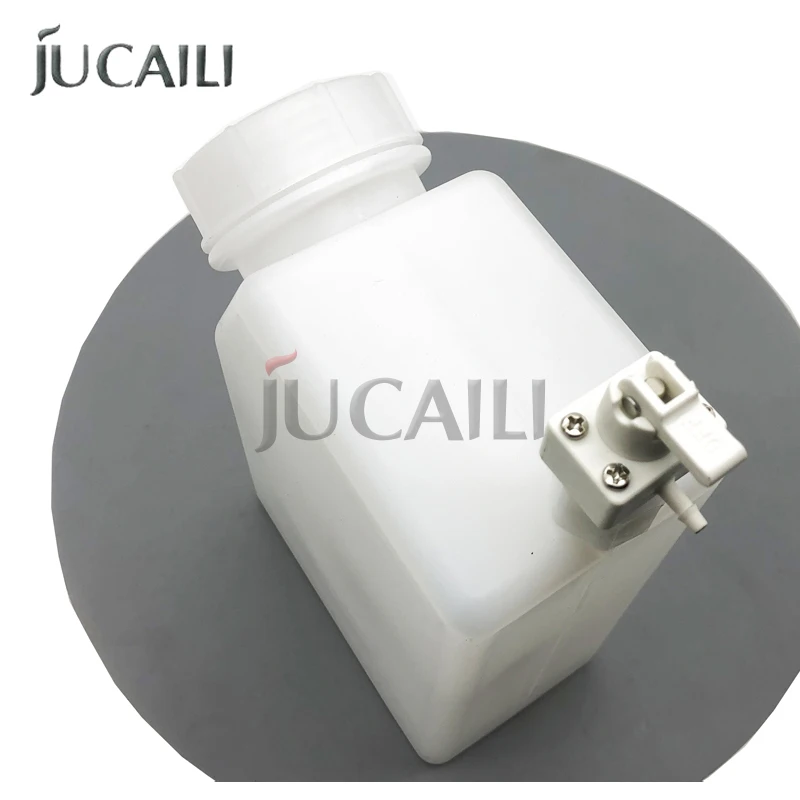 Jucaili 1.5L with Valve Ink tank with Level Sensor/alarm Buzzer for Inkjet Printer Eco Solvent/UV Ink Cartridge with Valve