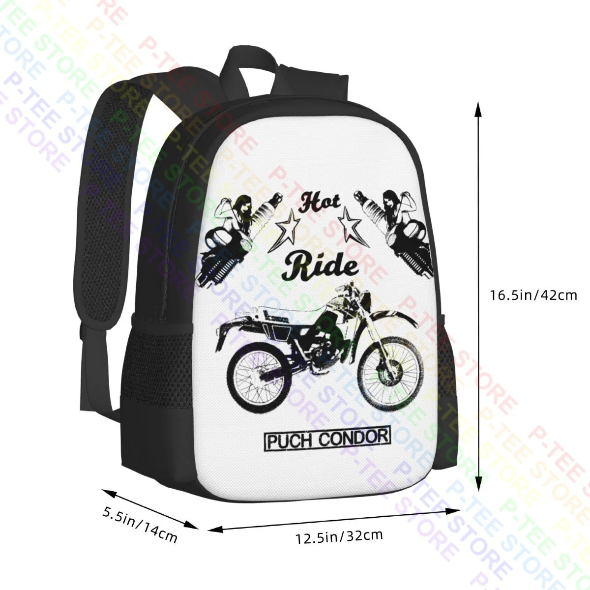 Mochila de motocicleta de grande capacidade, Classic CarsBackpack, Punk e pinup, Estilo esportivo, Punk e pinup