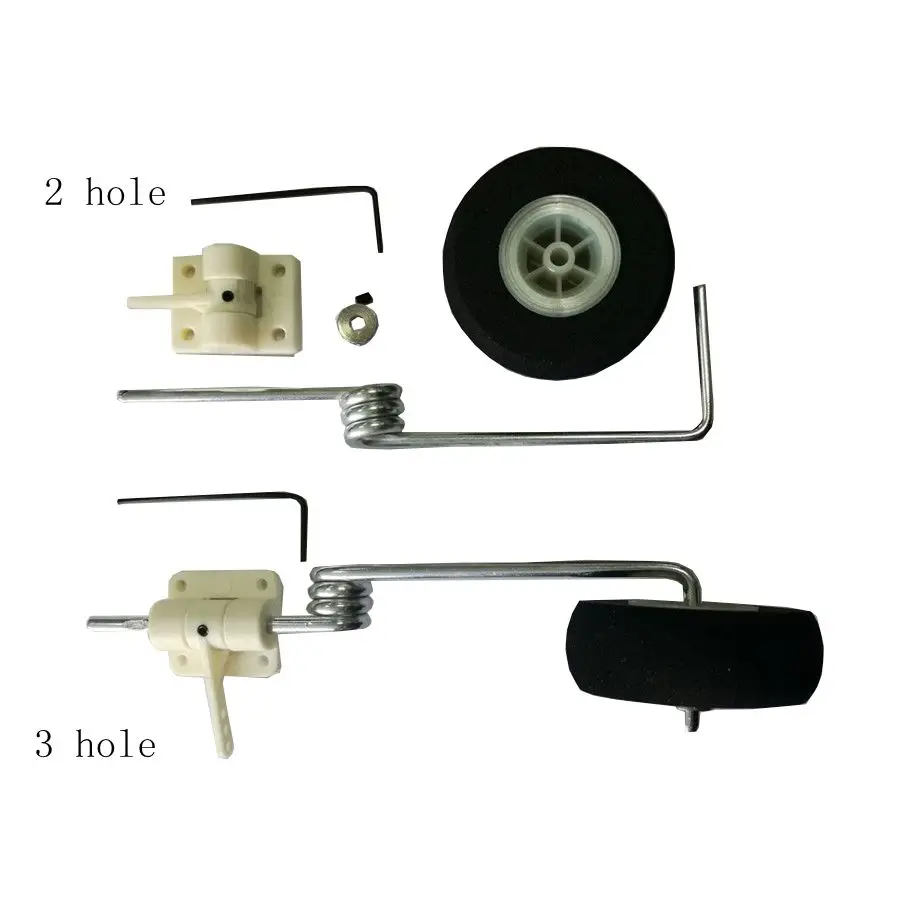 Haoye-Direction de train d'atterrissage pour roue avant, bras de direction avec 2 trous/3 trous, classe 46-60 pour modèle d'avion RC, accessoire de pièces, 1 jeu