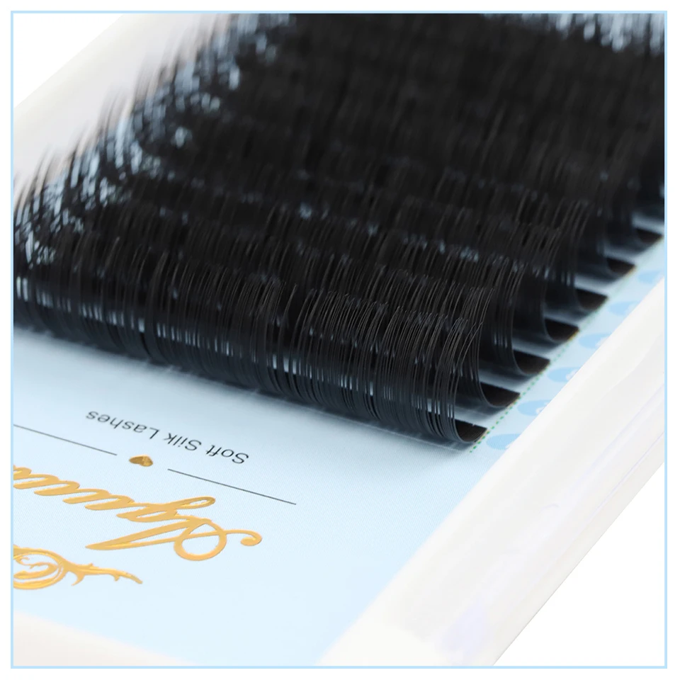 AGUUD J B C D Curl Volume Wimpernverlängerung 0,03 mm Faux Nerz Einzelwimpern Mattschwarz Klassisches Wimpernverlängerungszubehör – Detail 19