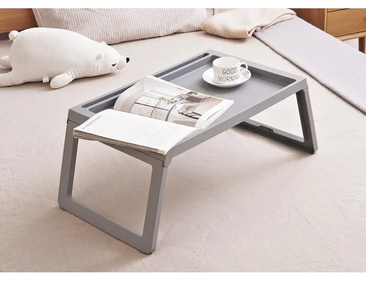 Creative Simple Bed Small Table Student Dormitory Home Bedroom Window Foldable with Card Slot and Charging Hole Study Table