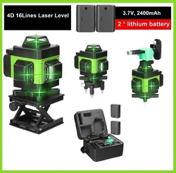 4D 16/12/8 Linha 2 baterias nível laser luz verde alta precisão linha automática enviado do Brasil armazém duty-freepu