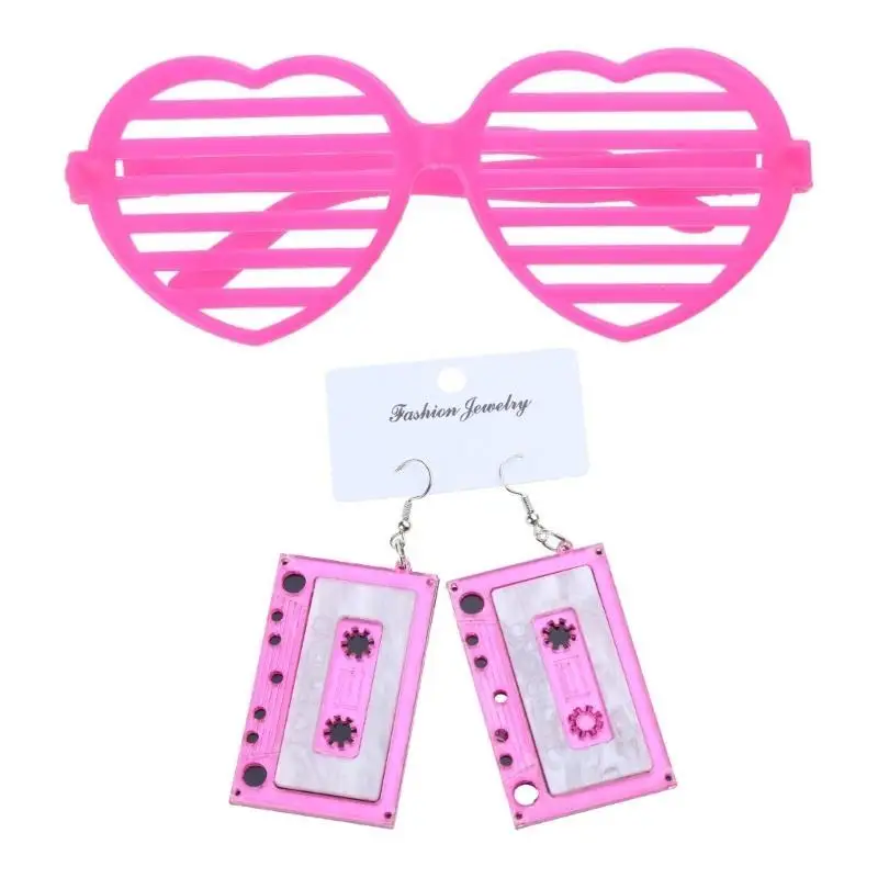 39BD – accessoires Costume des années 80 pour femmes, gants en résille pour robe soirée rétro des années 80, jambières, à