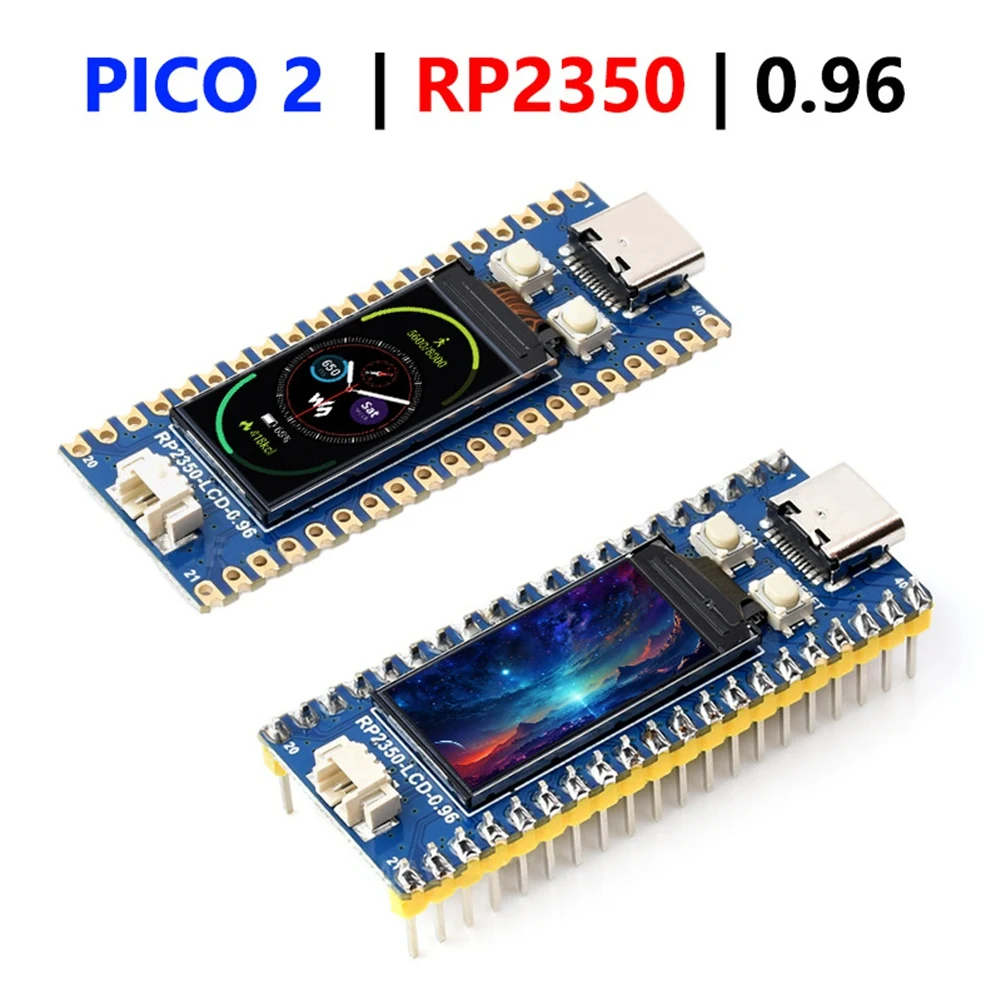 (A16I] Pour 2 cartes de développement RP2350 avec écran LCD IPS de 0,96 pouces RP2350A compatible avec B