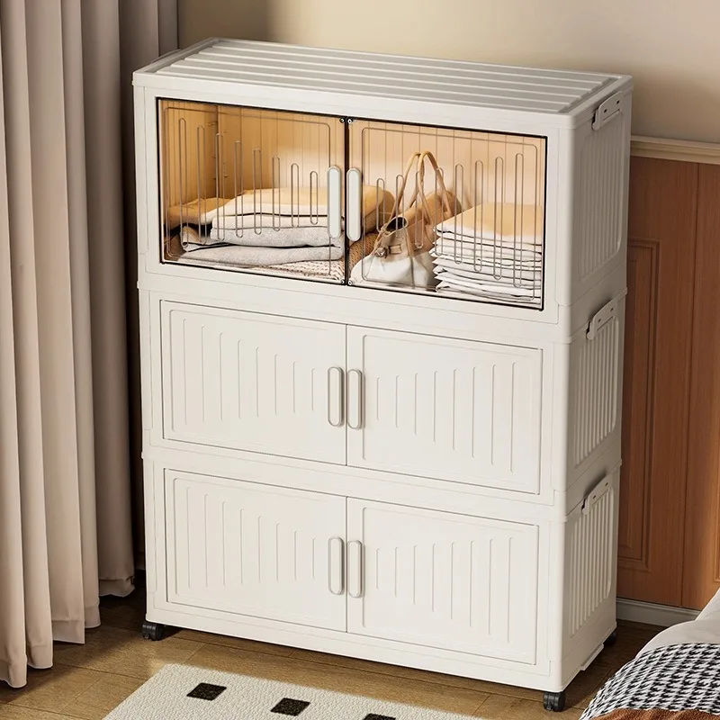 

Kids Wardrobe Closet Storage Cabinet Multi Layer Plastic Foldable Drawer Organizer Baby Clothes Nursery Toy Storage White