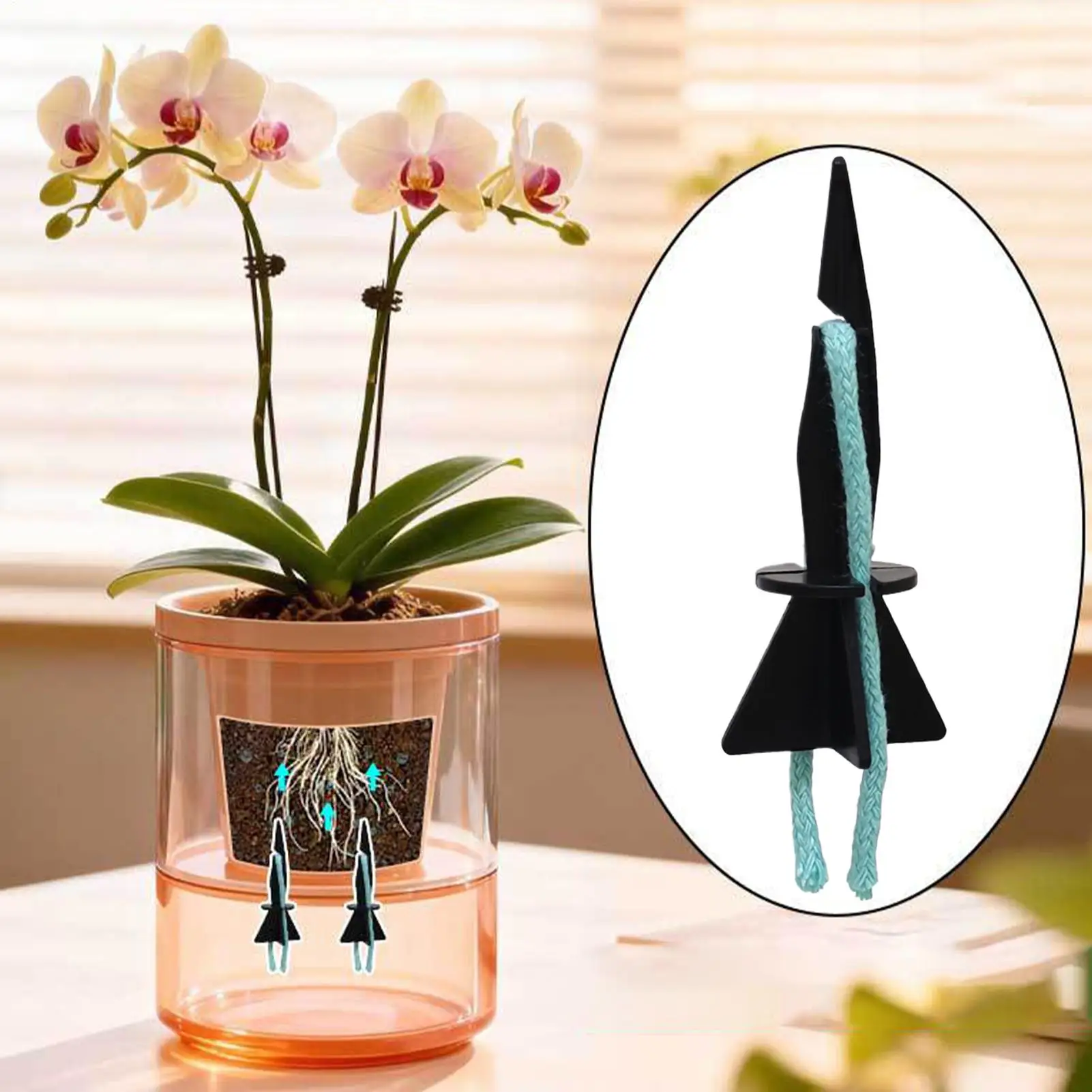 Self Watering Spikes 4 Pieces Automatic Reuse Gardening Supplies Vacation Plant Watering Devices For Indoor Potted House Flowers