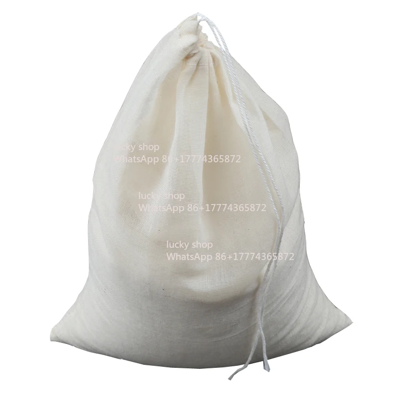 

Large Cotton Soup Bag, Spice Slag Gauze Bag, Soy Milk Filter Cloth Bag
