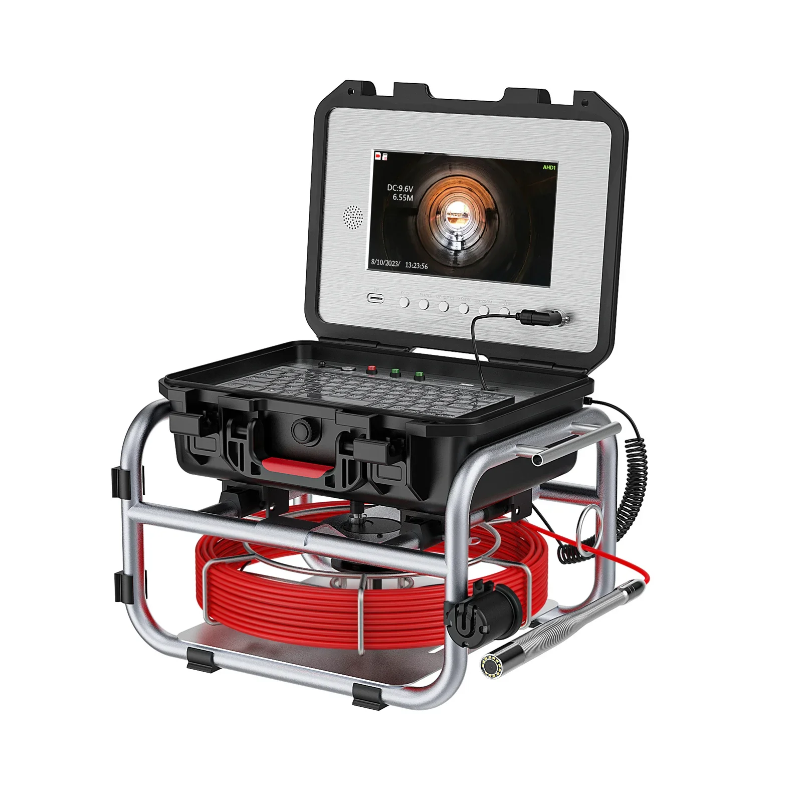 

10 Inch IPS Color Monitor 70M Cable Ip68 Self-Leveling 512HZ Locator Sewer Pipe Inspection Camera With Meter Counter