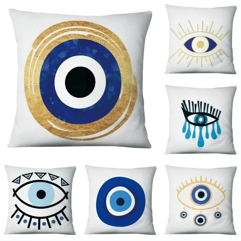 Evil Eye Square Throw Pillow Cover Seat Symbol Art Print Cushion Cover Pillow Cover Decoration Home