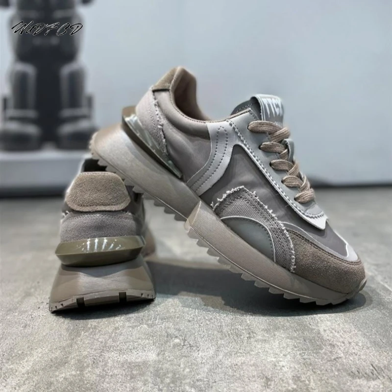 Chunky Sneakers Mens Designer Retro Sport Shoes Fashion Casual Leather Fabric Breathable Height Increased Platform Running Shoes