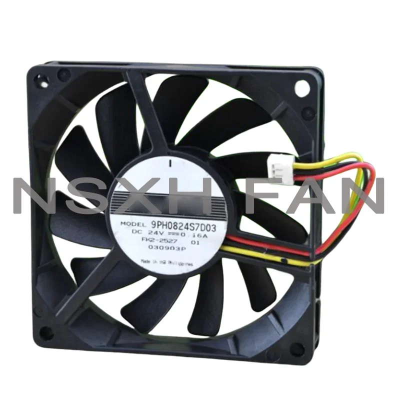 Nuevo ventilador de CPU Original 9PH0824S7D03 8015, 8cm, 24V, 0.16A, ventilador de refrigeración ultrafino 80x80x15mm