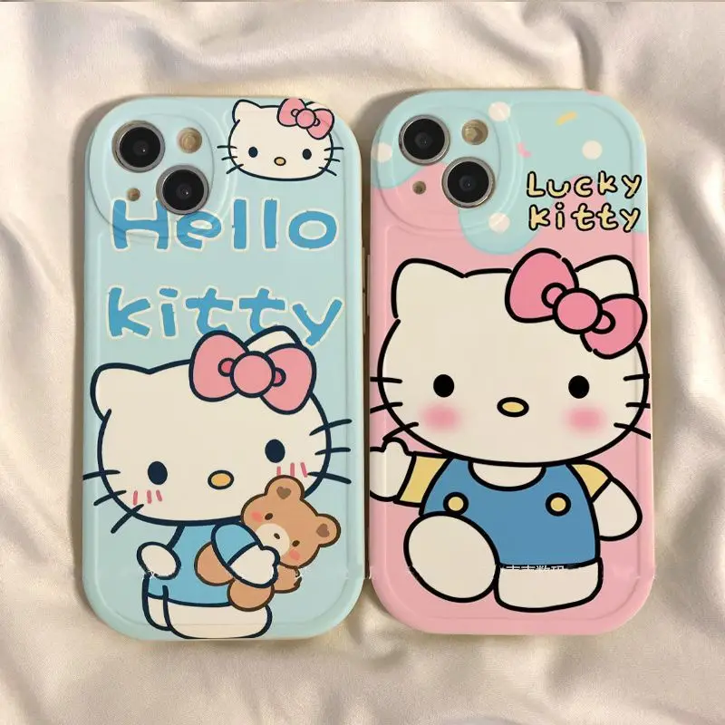 

Cute Hello Kitty My Melody Phone Case for iPhone 15 Pro Max 14 13 12 11 Pro Max Mini Soft Silicone Back Cover Funda