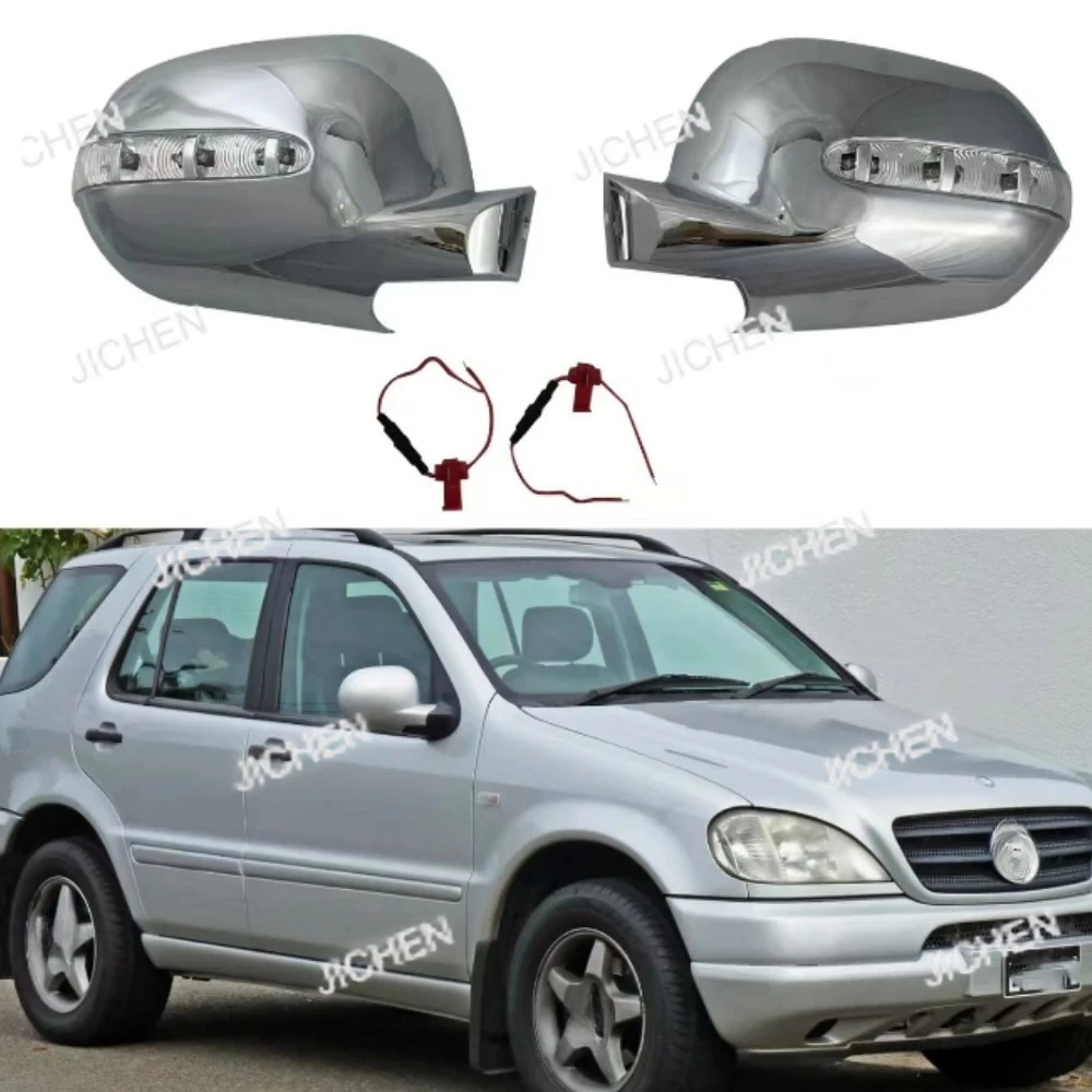 

JC ABS со светодиодной крышкой зеркала заднего вида для Mercedes Benz ML300 320 350 W163 1998 г.