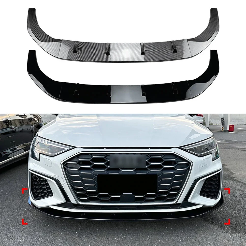 3 Stage Front Lip Splitter Spoiler Side Lower Splitters Body Kit For  Audi A3 8Y S3 2021+