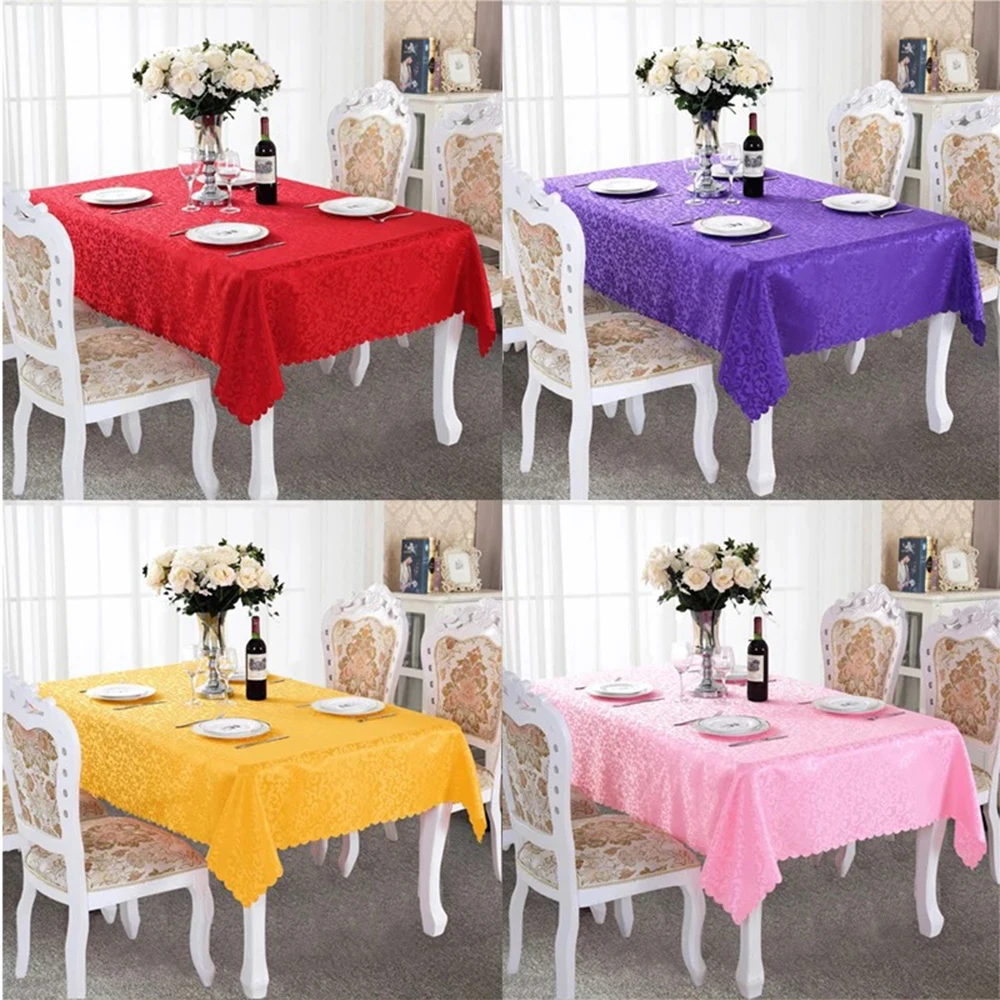 Wedding Rectangle Tablecloth Restaurant Modern Luxury Dining Table Protective Cover Eco-Friendly Tablecloth Banquet Decor Home