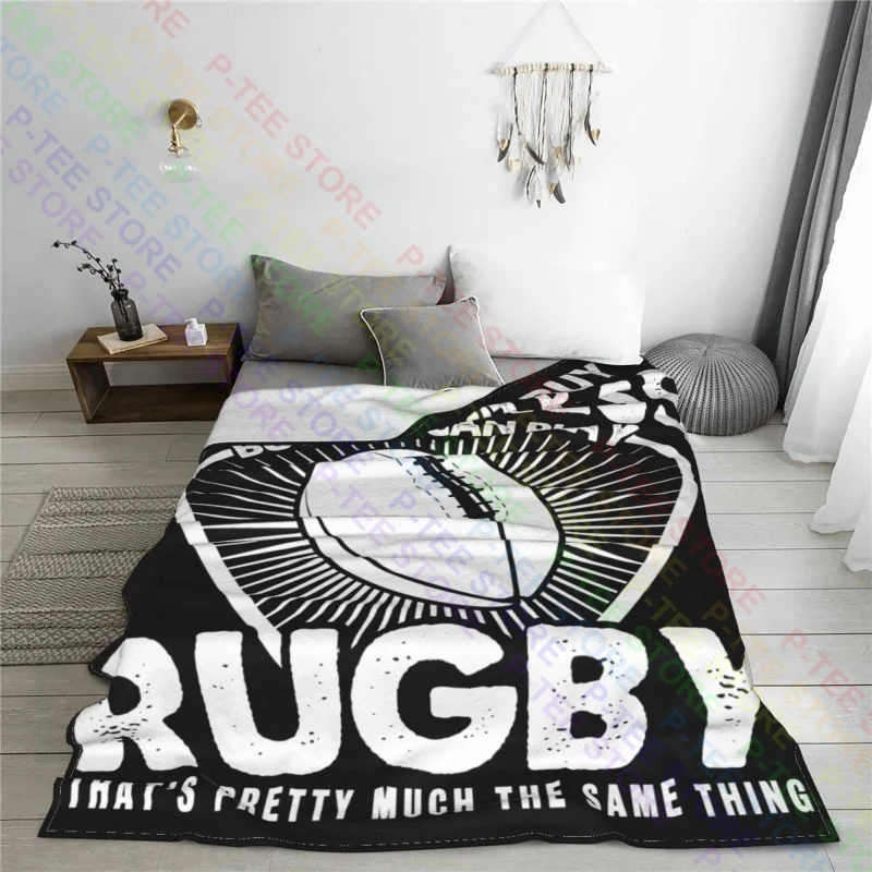 You Can'T Buy Happiness You Can Play Rugby Same Thing Blanket Bedding Breathable Decorative Sofa