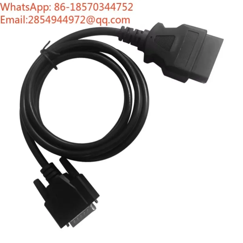 2027    OBD2 Male To DB15P Male Extension Cable, 16C Circular Cable, OD7.0 Automotive Fault Diagnosis Connection Line