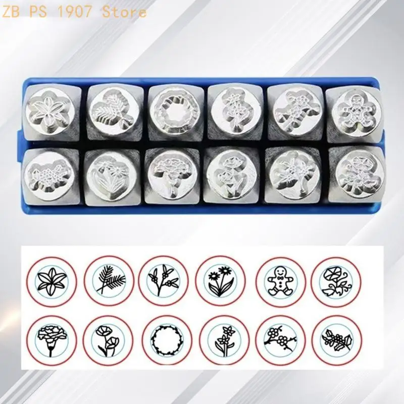 12 Pack Jewelry Carving Tool Metal Set Jewelry Engraving Tool Steel Texture for Pattern Making and Texturing 55KA