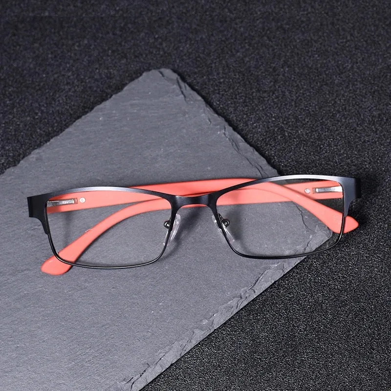 TR90 Lesebrille für Herren Anti-Blaulicht Geschäftsbrille Eckige Herrenbrille Vollrand-Brillengestell