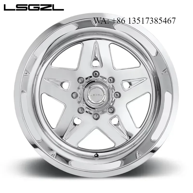 for LSGZL 16-24 Inch Chrome Star Sport Car Wheels 5 Holes Auto Casting Custom Deep Dish Aluminum Alloy Rim