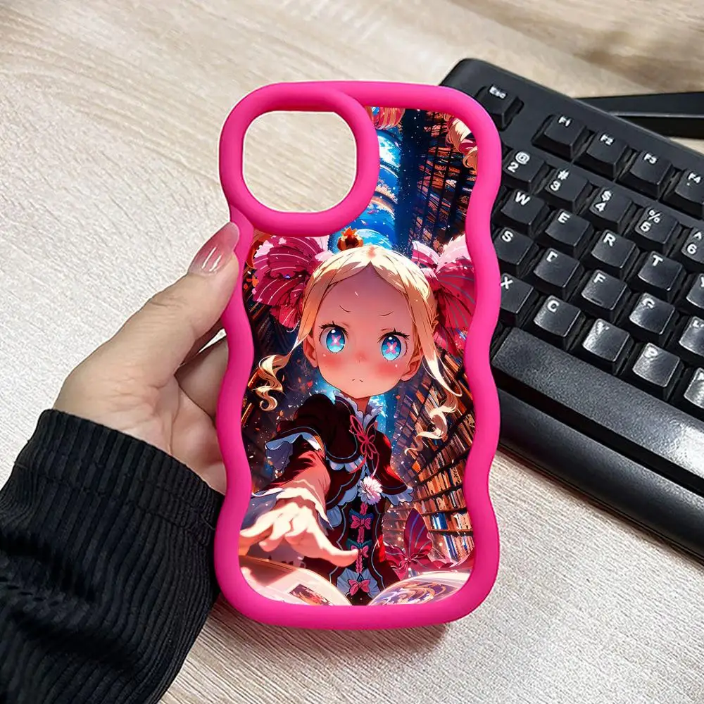 

ReZero Beatrice Mobile Phone Case for iPhone 17 16 15 14 13 12 11 Air Pro Max Plus Wavy Edge TPU Colorful Cover Pretty Cover