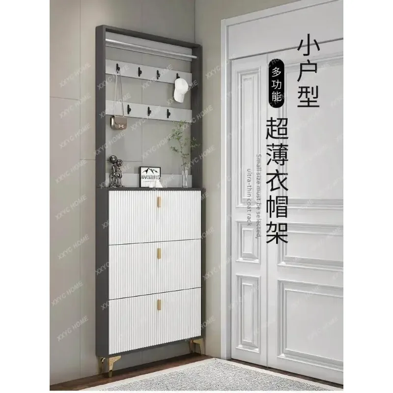XXModern Tall Wooden Shoe Cabinet  Style Storage Organizer Shoe Rack Display Space Saving  Furniture Home