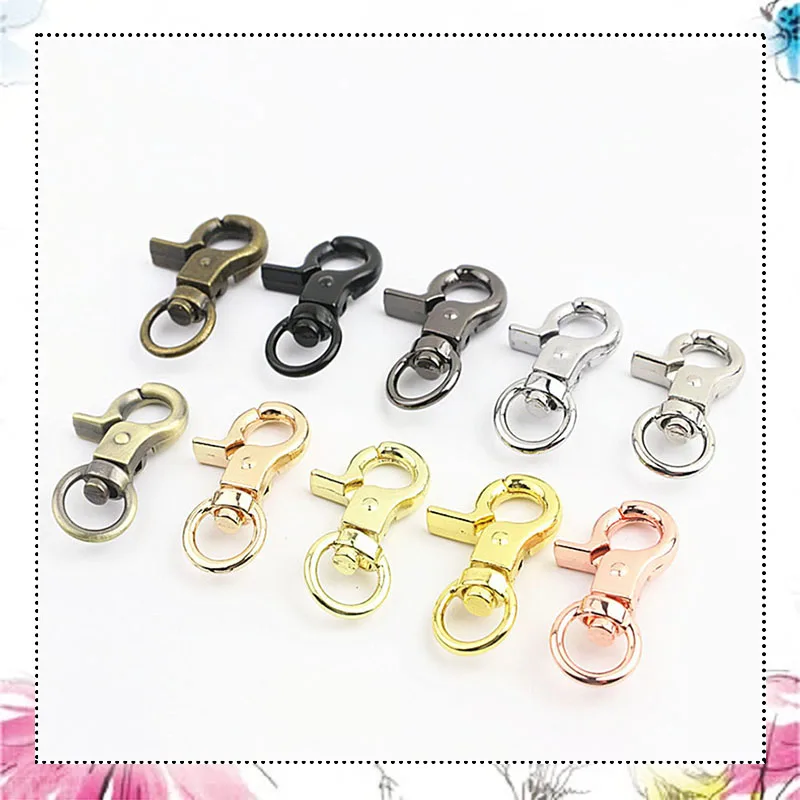 

10Pcs Metal Bag Buckle Key Ring Lobster Clasps Swivel Trigger Clips Snap Buckles Hooks for Bags DIY Connection Accessories