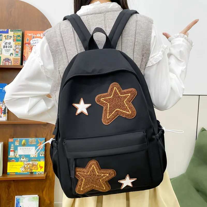 

Retro Kids Backpack for Boy Large Capacity Simple Trendy Cute Backpack School Bag Class Bags for Girl Designer Bag Mochila Sac