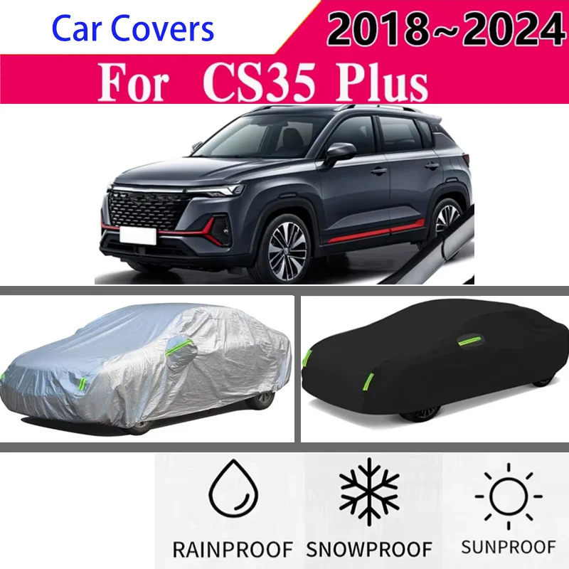 

for Changan CS35 Plus 2024 ~2018 Full Car Covers Outdoor Sun Anti UV Rain Snow Dust Protection Oxford Cloth Accessories