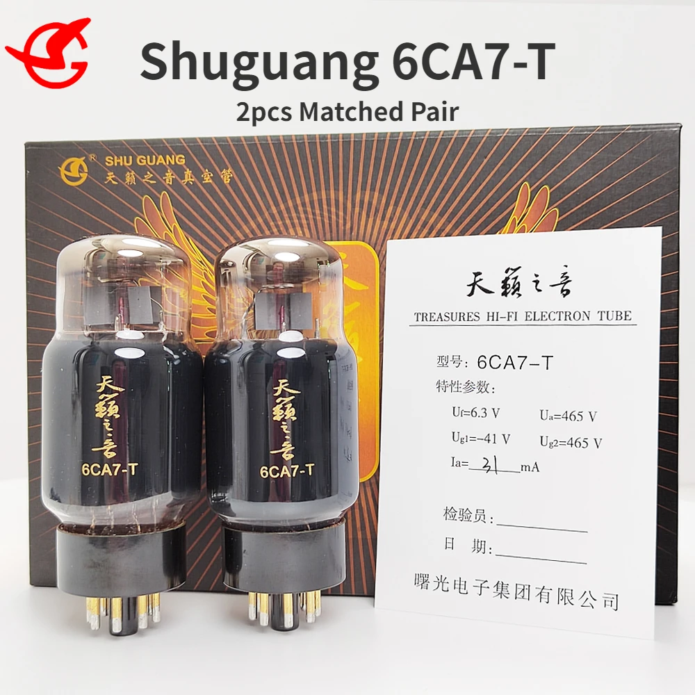 6CA7T Shuguang 6CA7-T  Vacuum Tube Precision Pairing Valve Upgrade El34 6CA7 KT77 6L6P3P Electronic Tube for Audio Amplifier