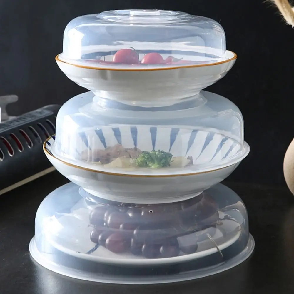 1Pcs Fresh Keeping Microwave Splatter Cover Plastic for Kitchen Bowls Cake Dish Food Fresh Lid Vented Reusable