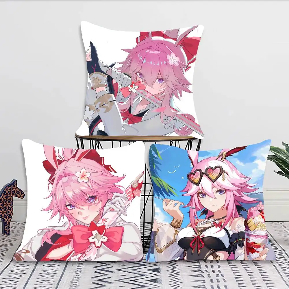 Evanescia Honkai S-Star Rail Anime Pillow Case Fashion Square Pillowcase Bedroom Sofa Room Ins Decoration Leisure