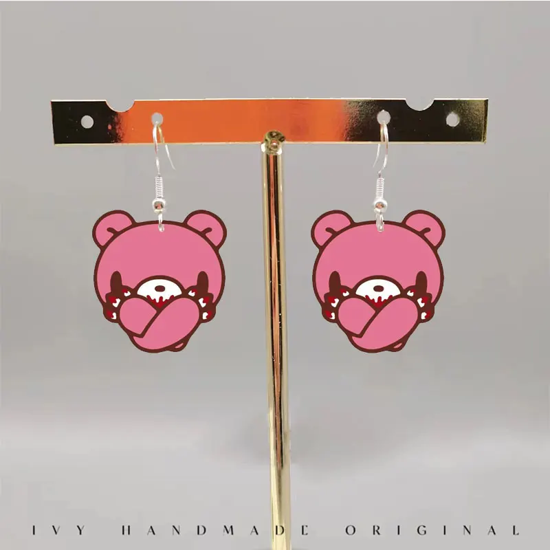 Gloomy Bear Earrings Accessories Acrylic Gloomy Bear Dangle Earrings For Kids Adults Jewelry Children Fans Gifts