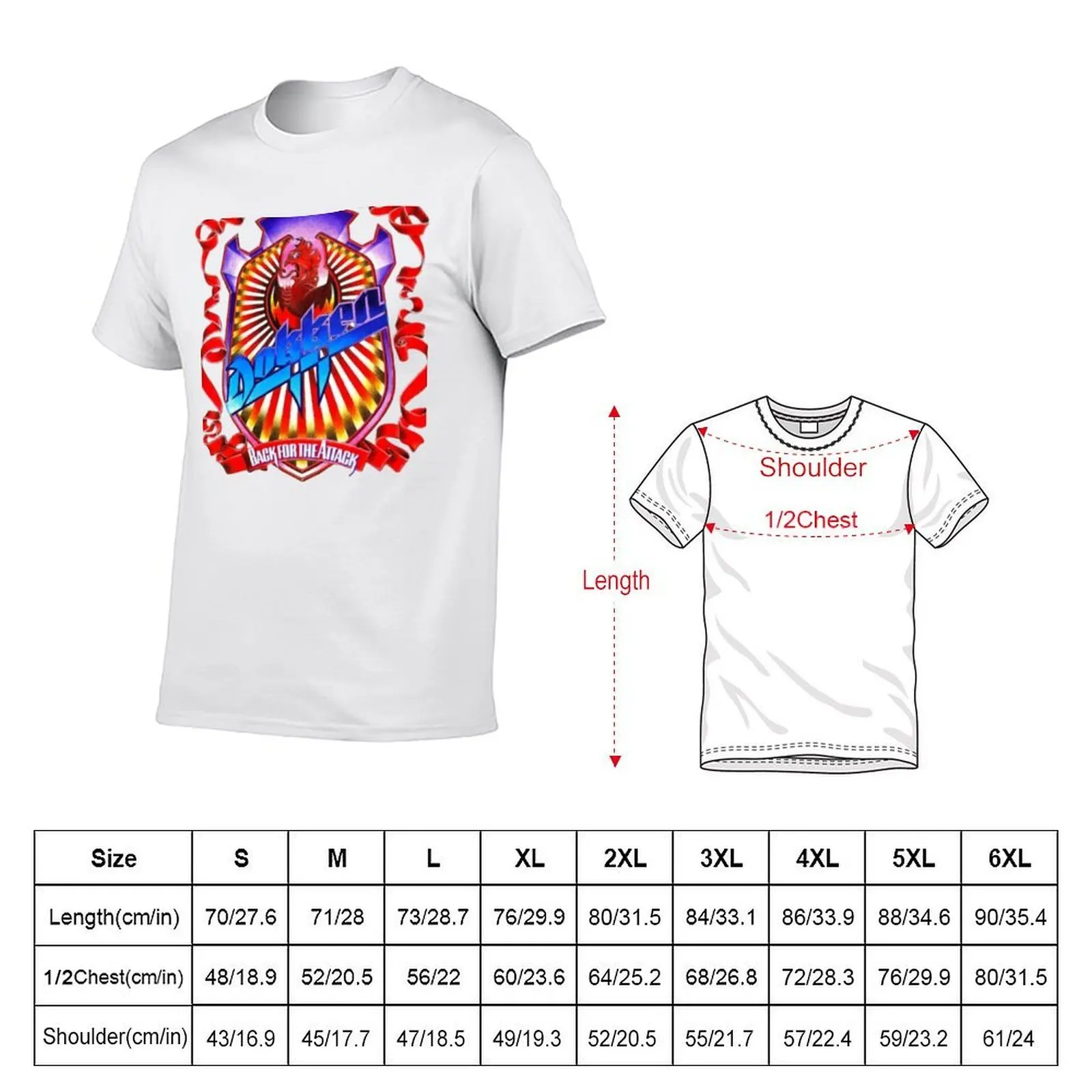 Back For The Attack dokken band T-Shirt man graphic t shirt t shirts cotton 100% T-Shirt