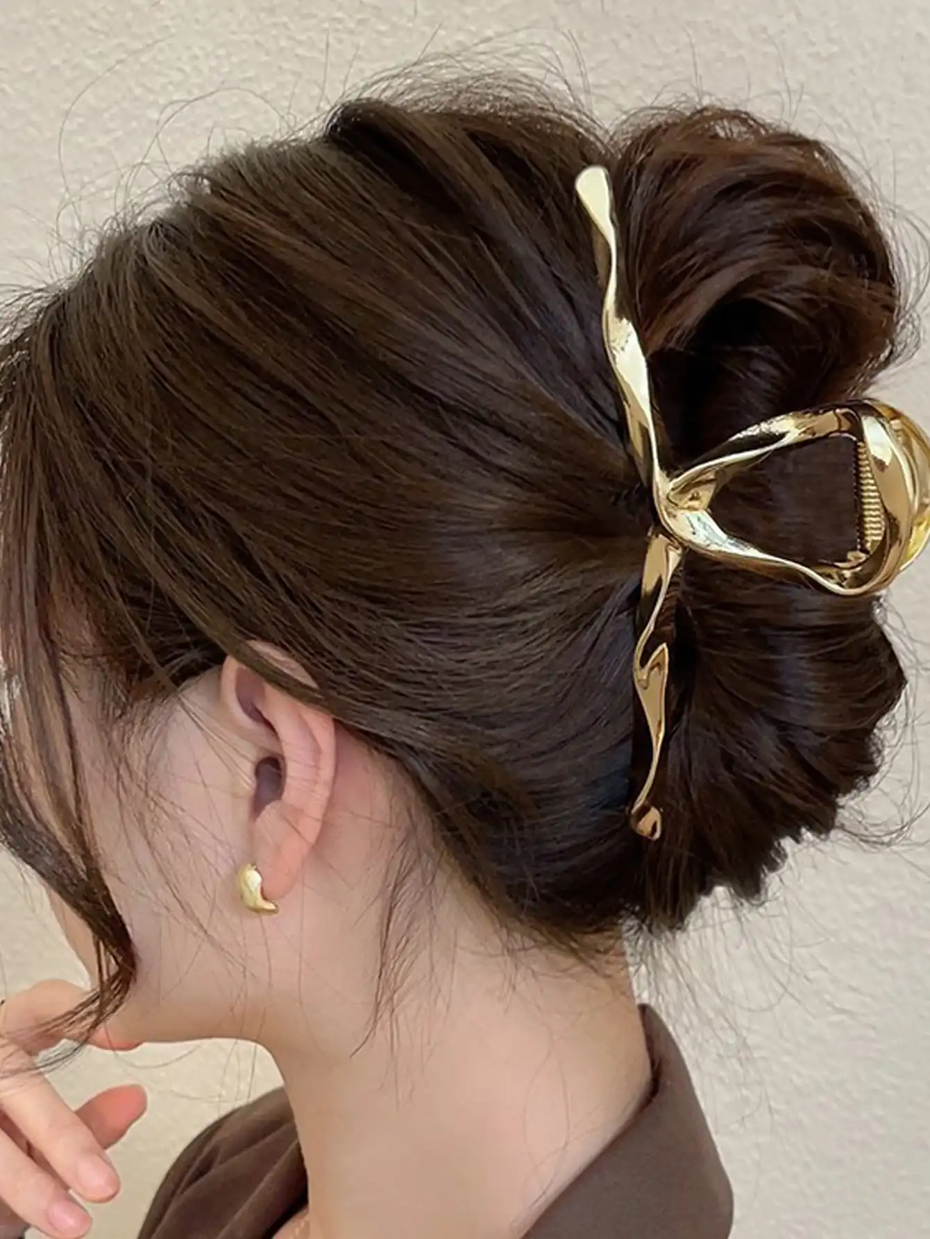 

1pc Metal Large Claw Hair Clamp For Bun Hairstyle Claw Clips Women Hair Clips Vacation Hair Accessories Woman Summer Beach