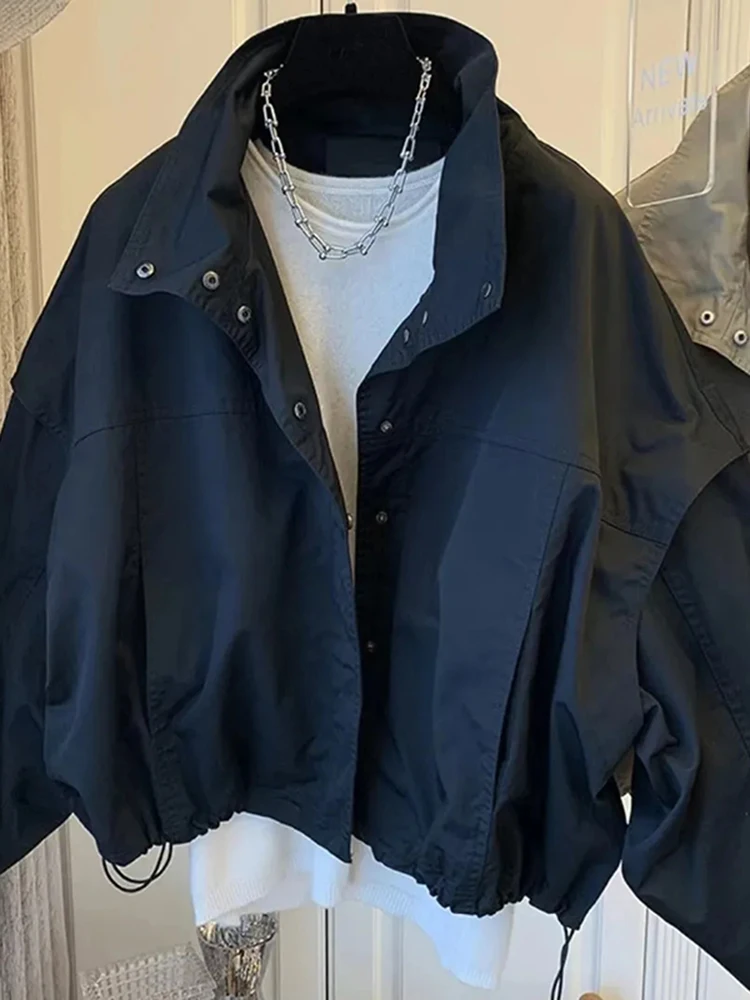 Fashionable Short Workwear Jacket Women's Spring Autumn New Small Size Best Selling Coat Stylish Top Zipper Closure Long Sleeve
