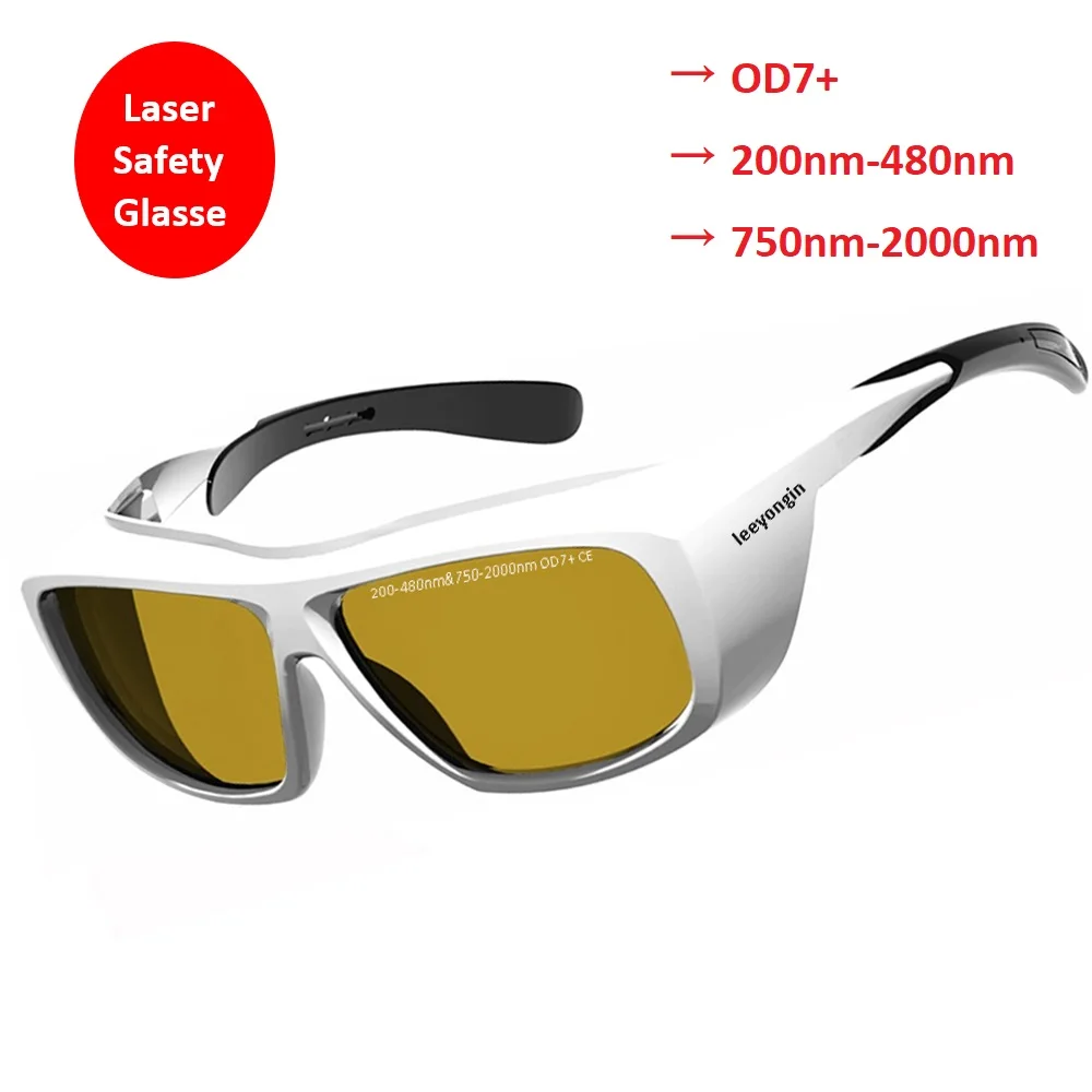 Laser Safety IPL Goggles OD7 405nm 445nm 755nm 808nm 980nm 1064nm Wavelength Violet Red Infrared Laser Protective Safety Glasses
