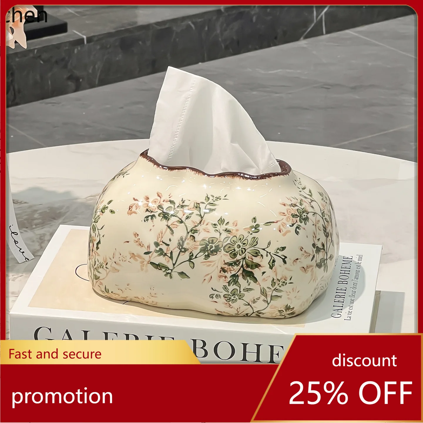 

Zml ceramic tissue box cover - decorative home decor for living room, napkin dispenser, creative ornament