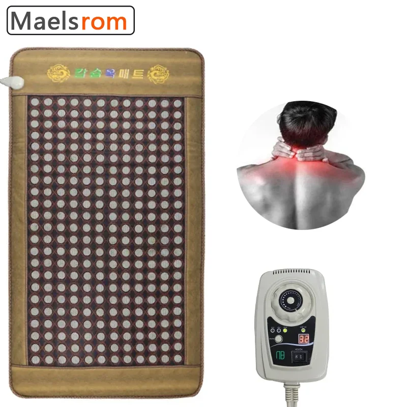 

Infrared Jade Heating Mat - 190x100cm Tourmaline Biomat with Far Infrared Therapy for Full Body Pain Relief & Deep Relaxati