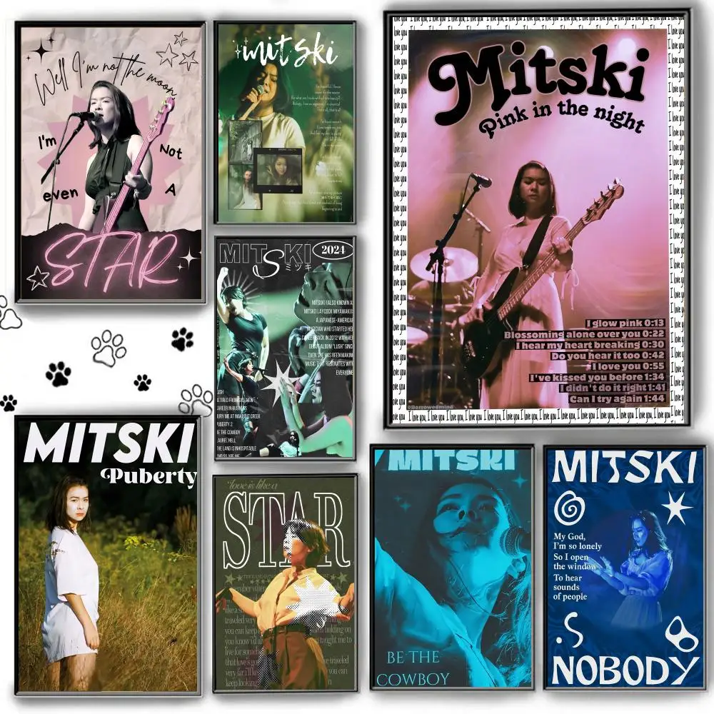 M-Mitski Be The Cowboy Nobody Lush постер HD аниме горячая тема певица/доСТ/фильм-водостойкий самоклеящийся домашний декор M-Mitski Be The Cowboy Nobody Lush постер HD аниме горячая тема певица/доСТ/фильм-водостойкий самоклеящийся домашний декор