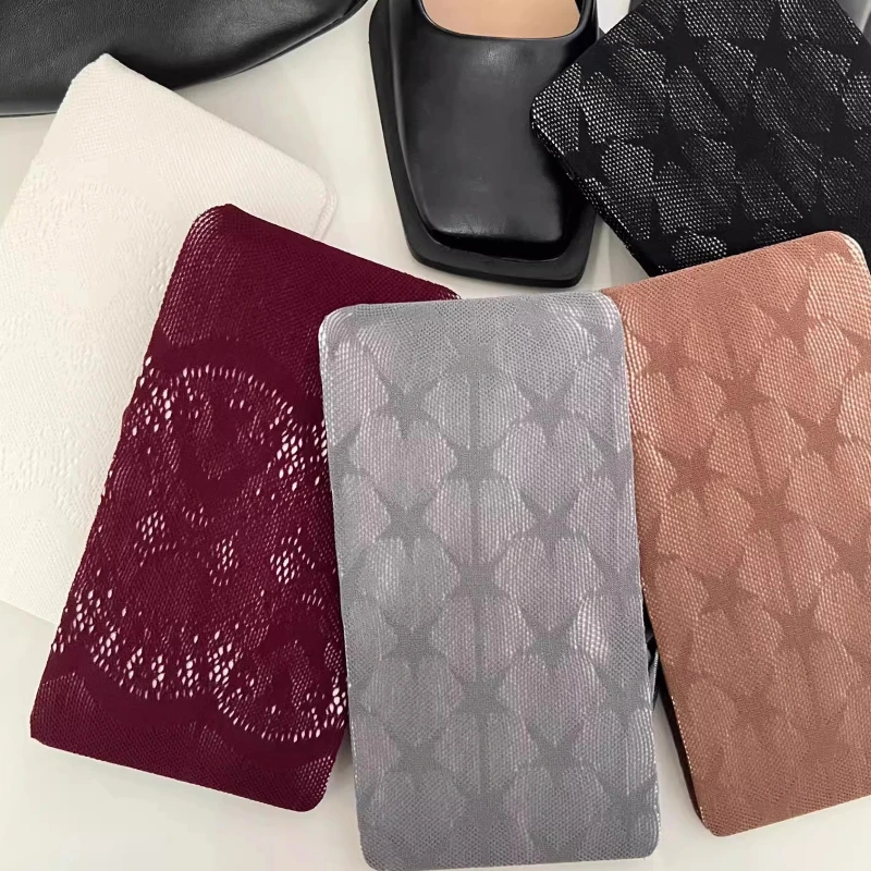 الجوف التدريجي الجاكار ستار جوارب شبكية غير المتماثلة العصرية مثير المرأة جوارب طويلة إلى الركب الحلو لوليتا Y2K تأثيري جوارب طويلة