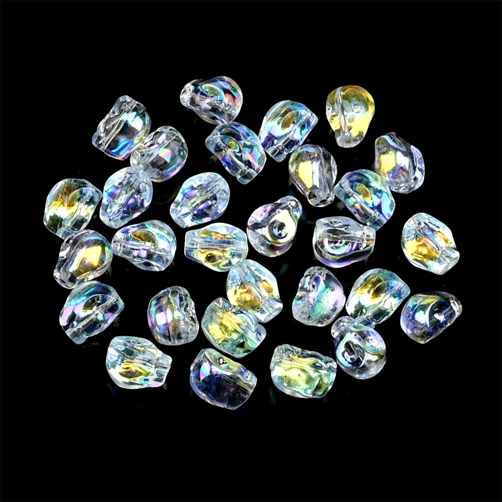 20pcs 10mm Skull Shape Crystal Beads Transparent Glass Beads for Jewelry Making Diy Earrings Bracelet Necklace Accessories 10mm view 3