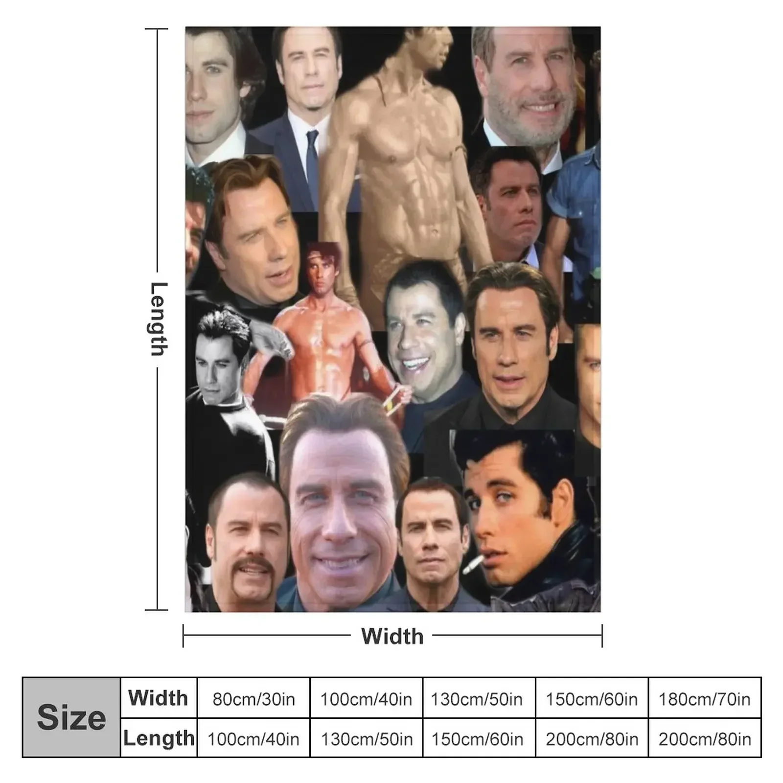 john travolta colllage Throw Blanket Tourist Decorative Sofa Loose Blankets