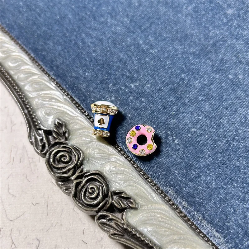 

Colorful Enamel Ice Cream Donut Stud Earrings for Women, Asymmetrical Sweet Fun Birthday Gift