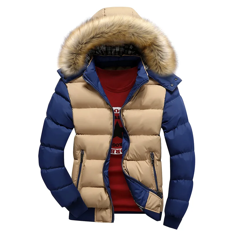 Männer Neue Herbst und Winter Padded Jacke Jugend Casual Mode-Trend Dicke Baumwolle Abnehmbare Kappe