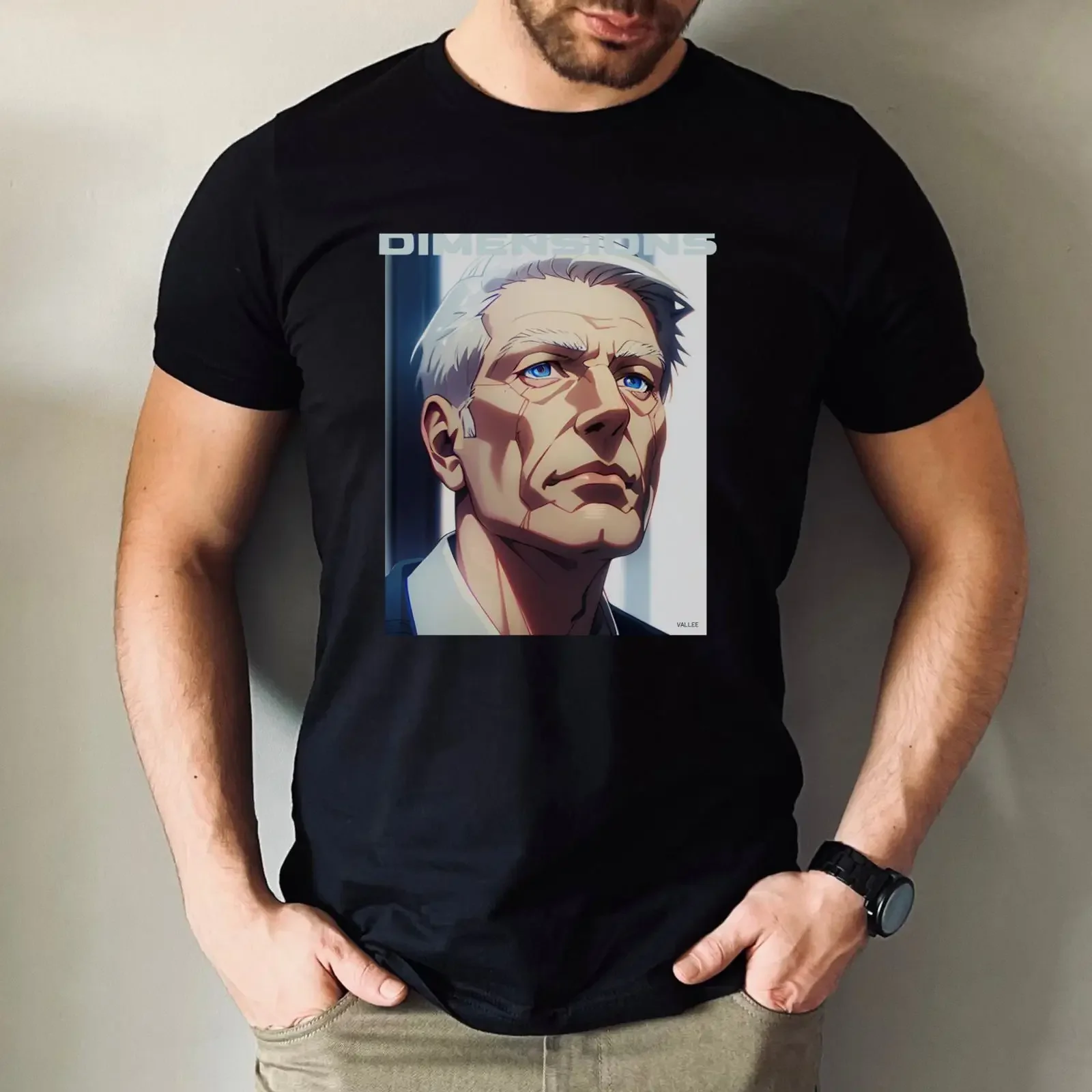 T-shirt Jacques Vallee Interdimensional UFO UAP Disclosure vintage délavé pour un usage quotidien, streetwear élégant et respirant