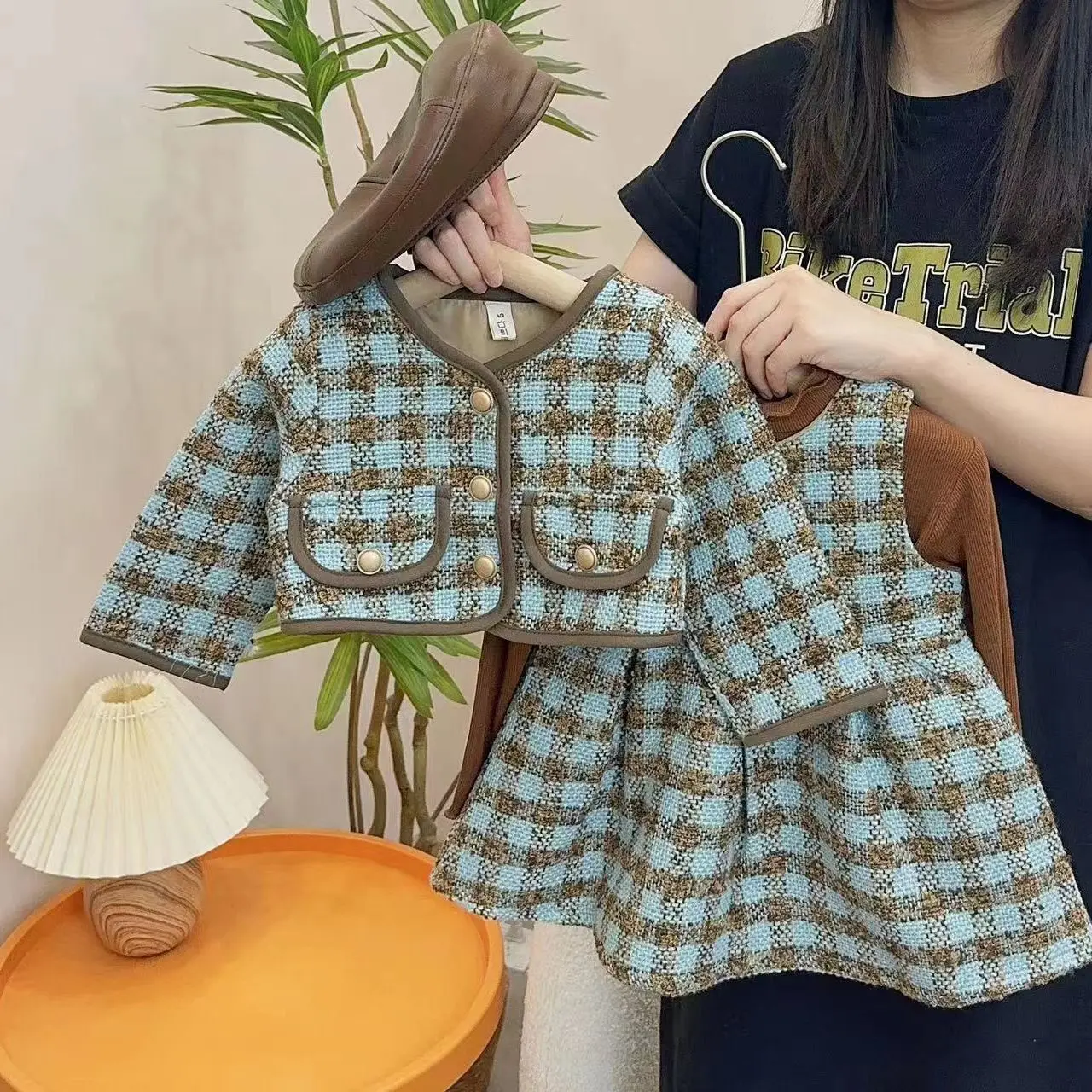 

Josaywin Kids Clothes Girls Children Suit Girls 2 Pieces Sets Long Sleeve Jacket + Skirt Suit Casual Autumn Clothes Girls